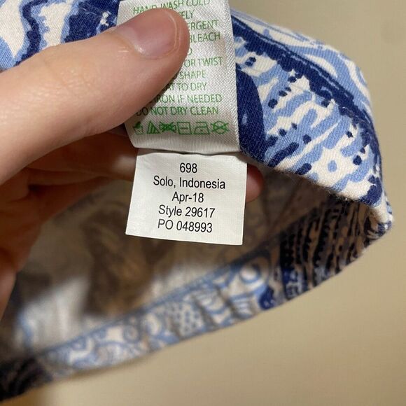 Lilly Pulitzer Girls L Mini Harper Shift Dress Blue Peri Pop Up Stuffed Shells - Picture 7 of 10